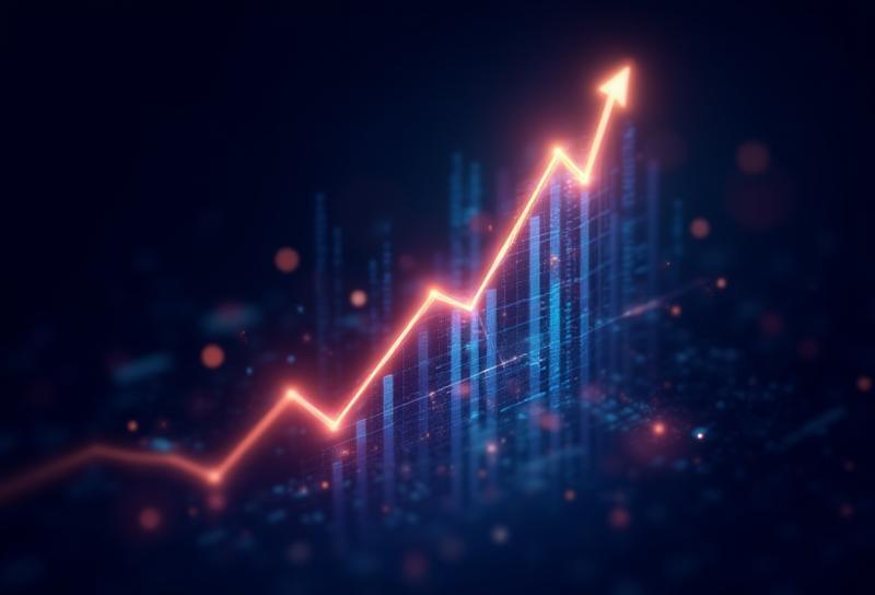 Abstract image representing digital marketing success and growth
